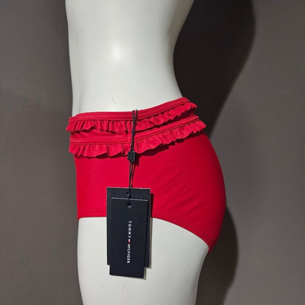 Tommy Hilfiger Ruffled High-Waist Bikini Bottoms - Picture 3 of 9